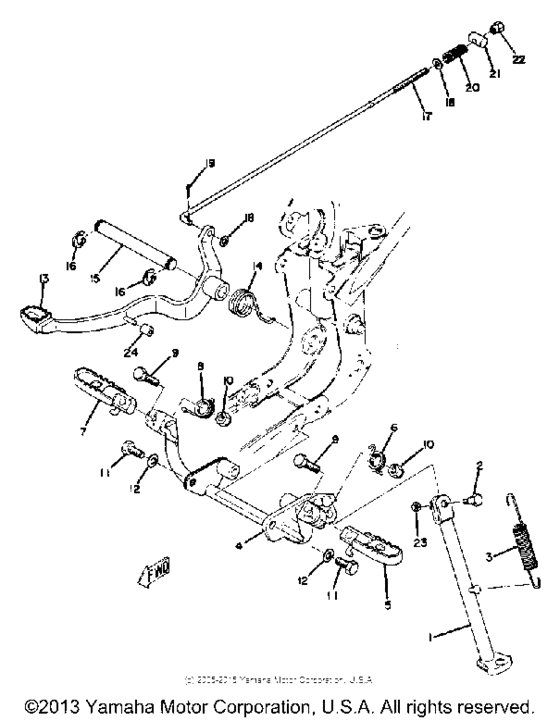 Stand - footrest - brake pedal
