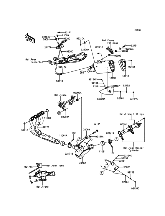 ZX636 Глушитель