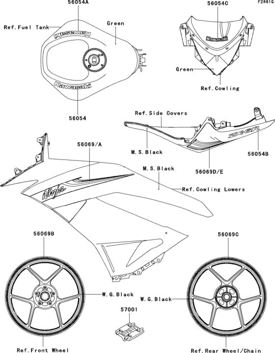 ZX600 Decals(green)(rafa)