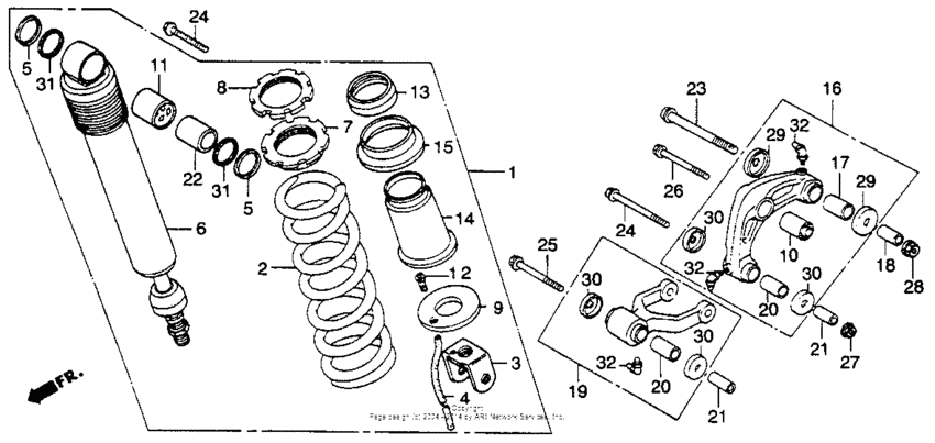 Rear shock absorber 82-83