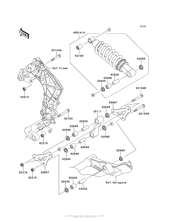 ZX1000 Подвеска  /  амортизатор