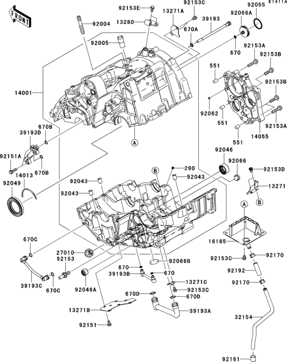 Crankcase(1/2)(er650ae057324-)