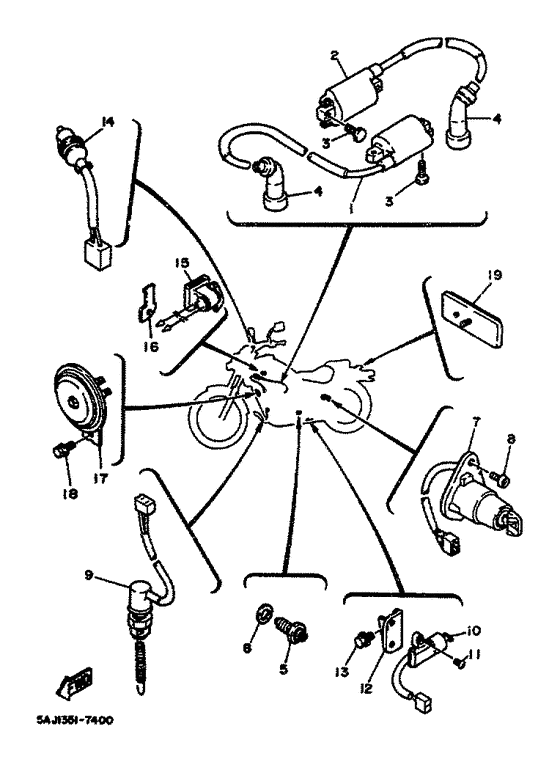 XV125 Partie electrique 2