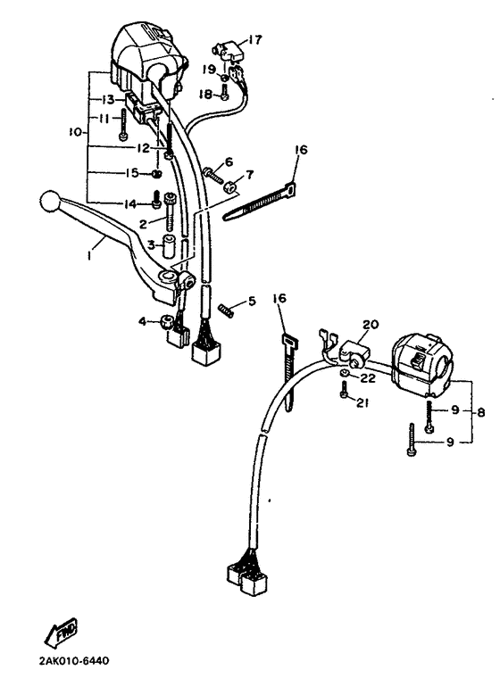 Handle switch. lever