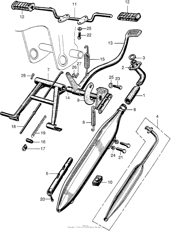 Main stand + muffler