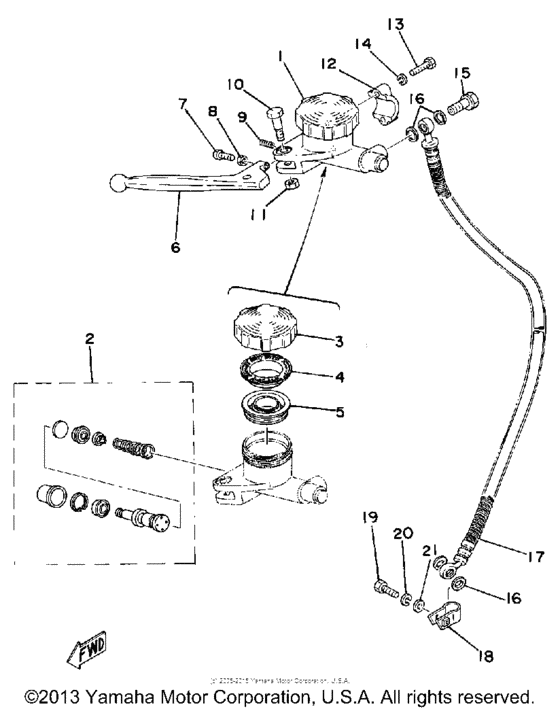 Master cylinder - brake hose