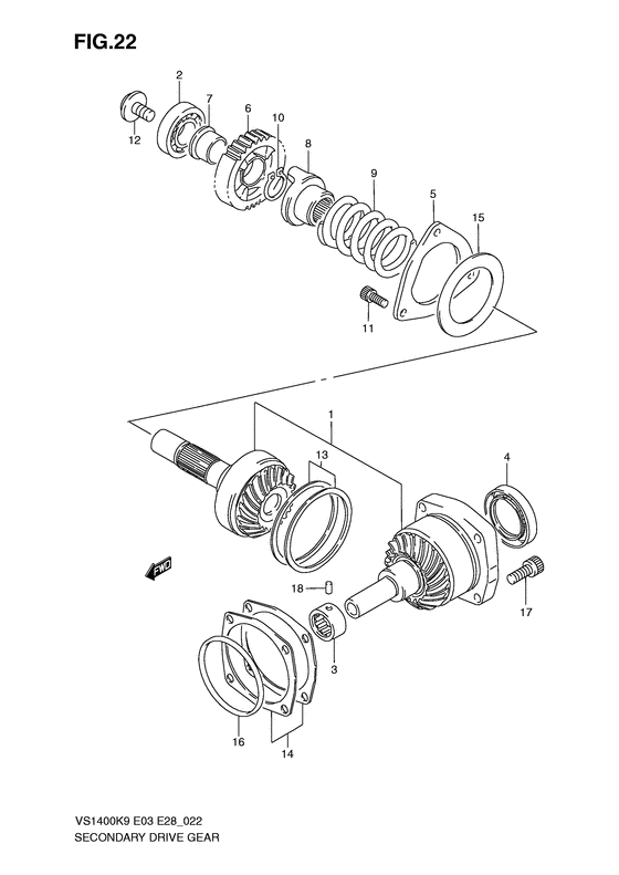 Secondary drive gear