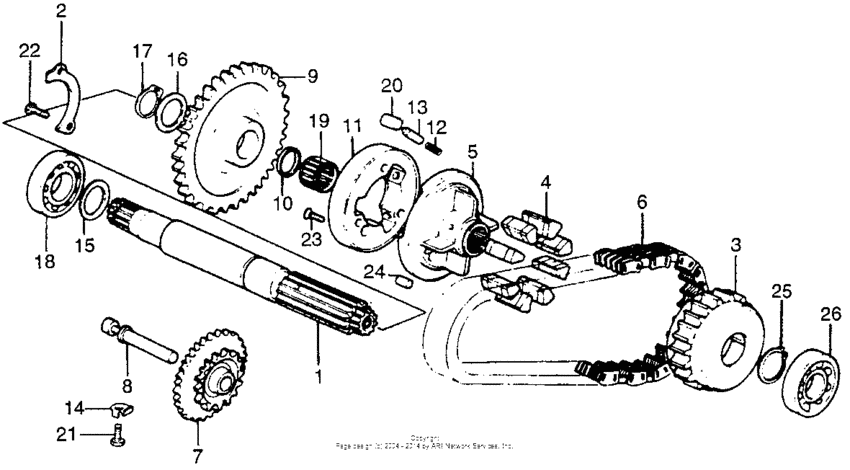 Primary shaft + chain