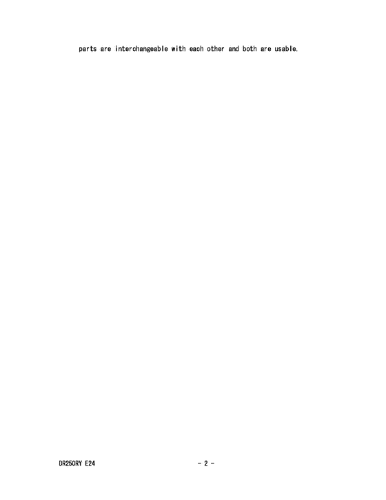 DR250 Catalog preface