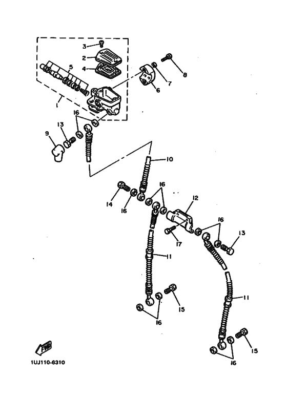 YX600 YX600B Передний тормозной цилиндр