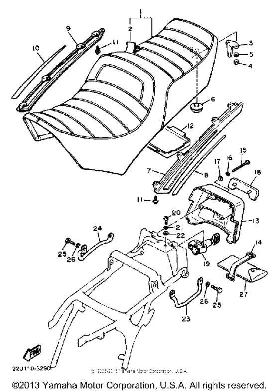 XV500K Сиденье