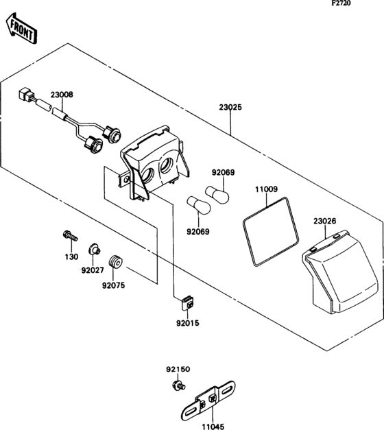 ZX1100 Задний фонарь