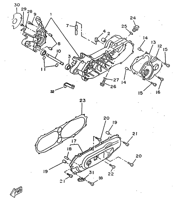 CW50RSX Картер двигателя