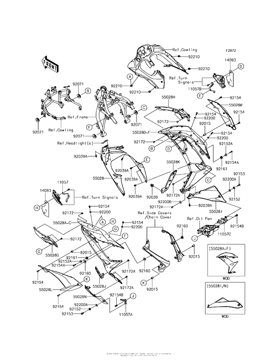 EX650 Обтекатель нижний