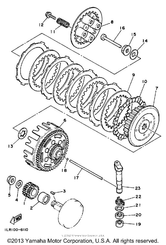 YZ80T (Motocross) Сцепление