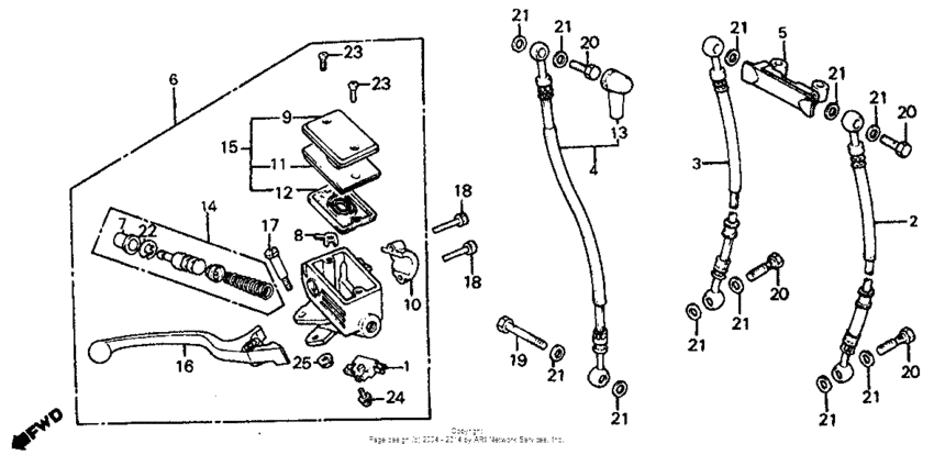 Front brake master + cylinder