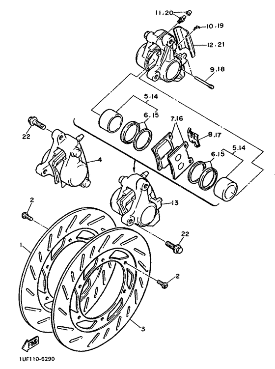 Front brake. caliper