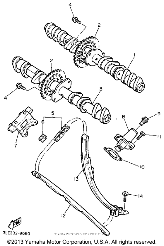 FZR1000BC Цепь механизма газораспределения