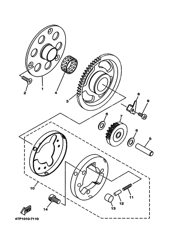 DT230 Starter clutch outer assy