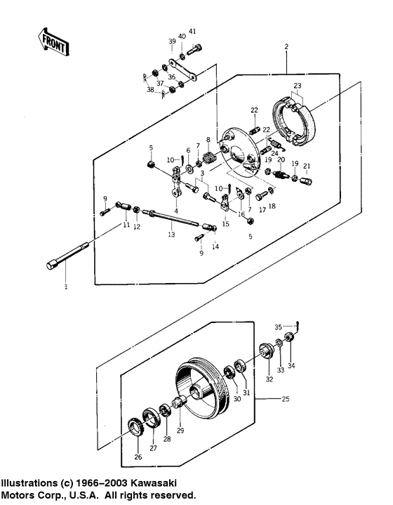 Front hub/brake