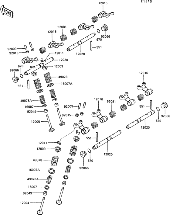 ZX500 Клапана