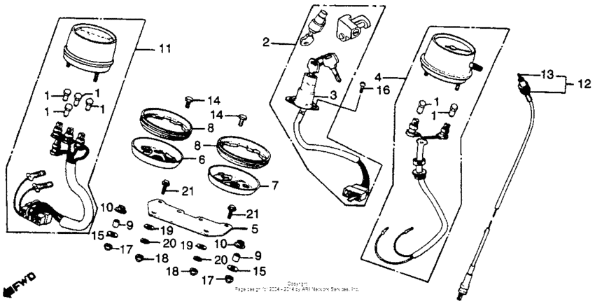 Speedometer + key set 81
