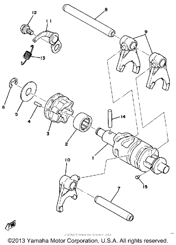 Shift cam-fork