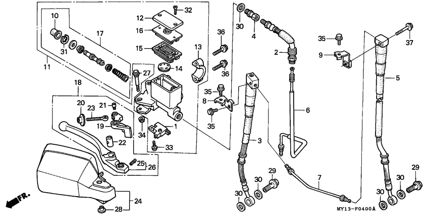 Fr. brake master cylinder