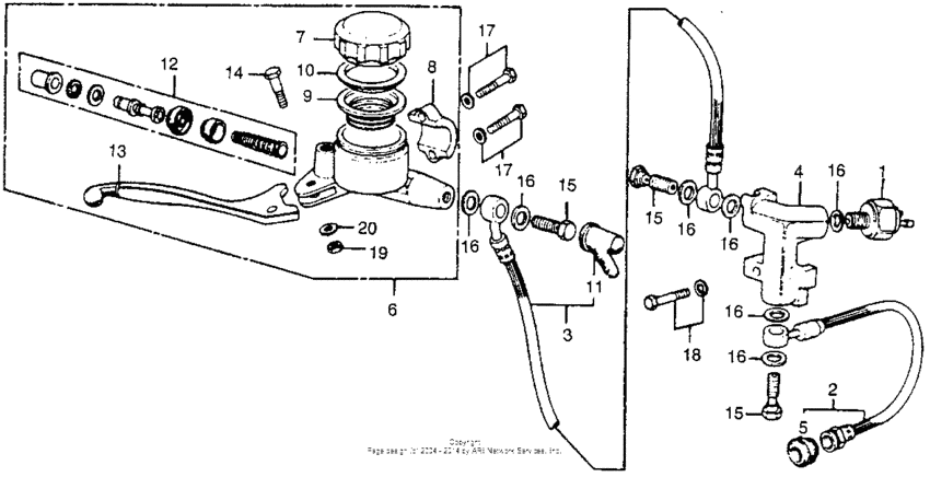 Front brake master cyl. 77