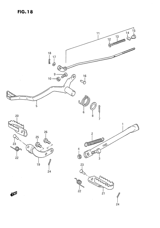 Prop stand - brake pedal