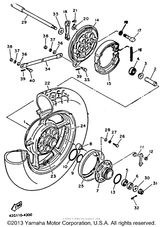 XV1100DC Переднее колесо