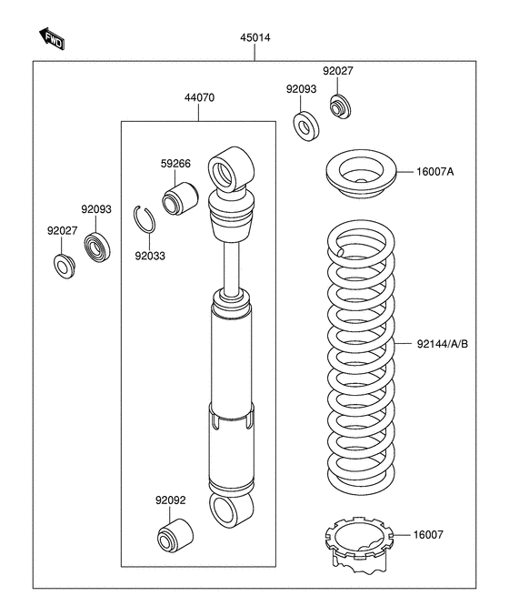 RM60 Абсорбер удавный в сборе задний