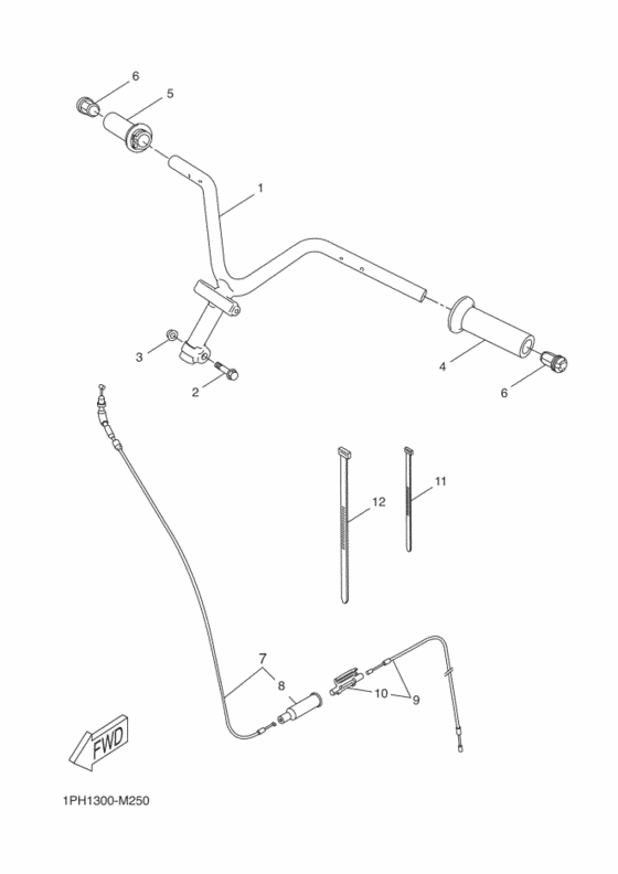 Steering handle & cable