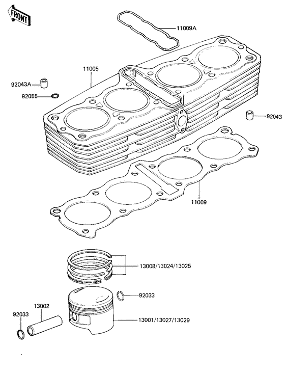 Cylinder/pistons