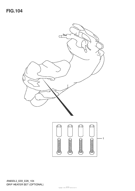 AN650 Hook Set Pillion Handle (Optional)