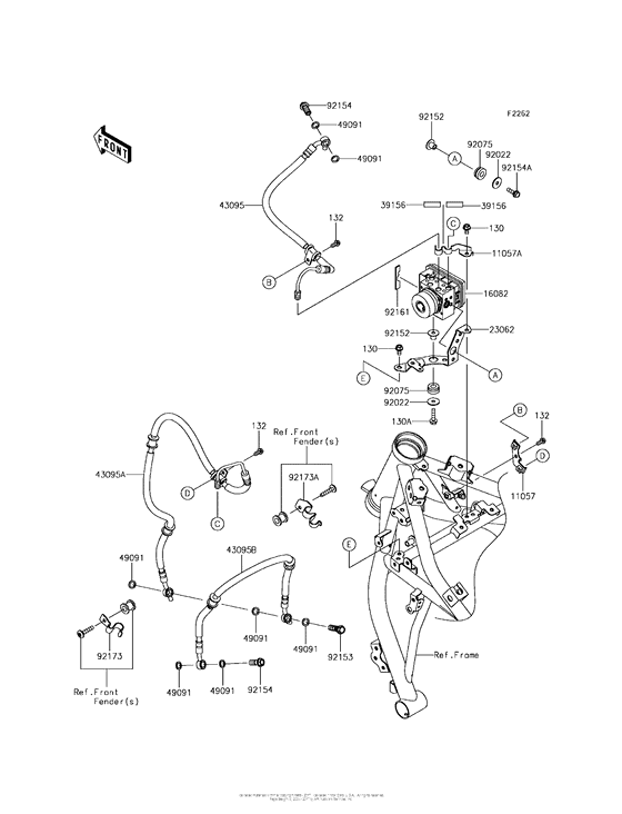 ER650 Тормозные трубки