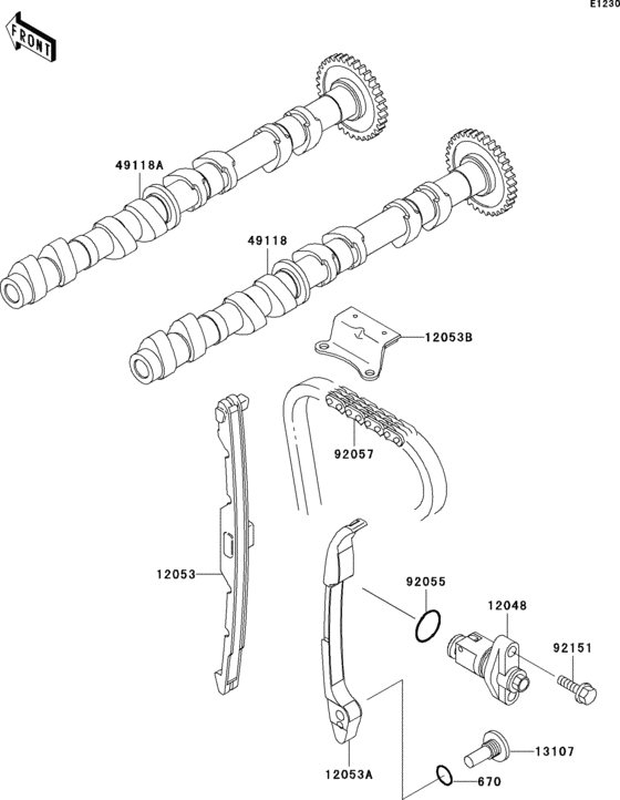 ZX900 Распред вал