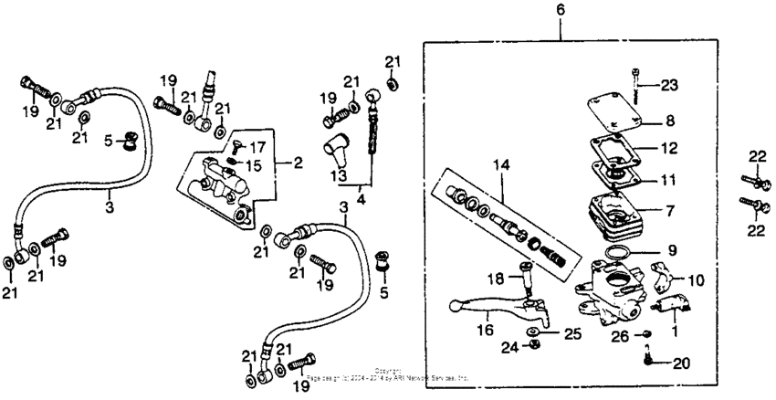 Front master cylinder 79