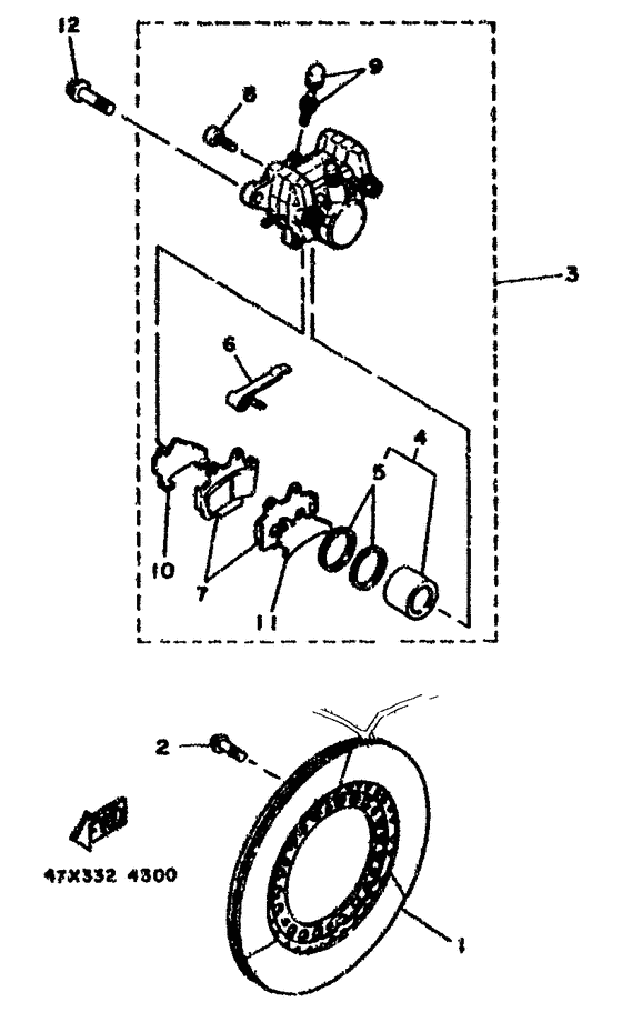 RD500LC Задний суппорт