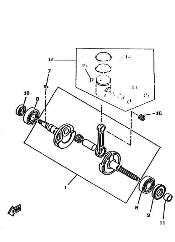CW50 Коленчатый вал и Поршень