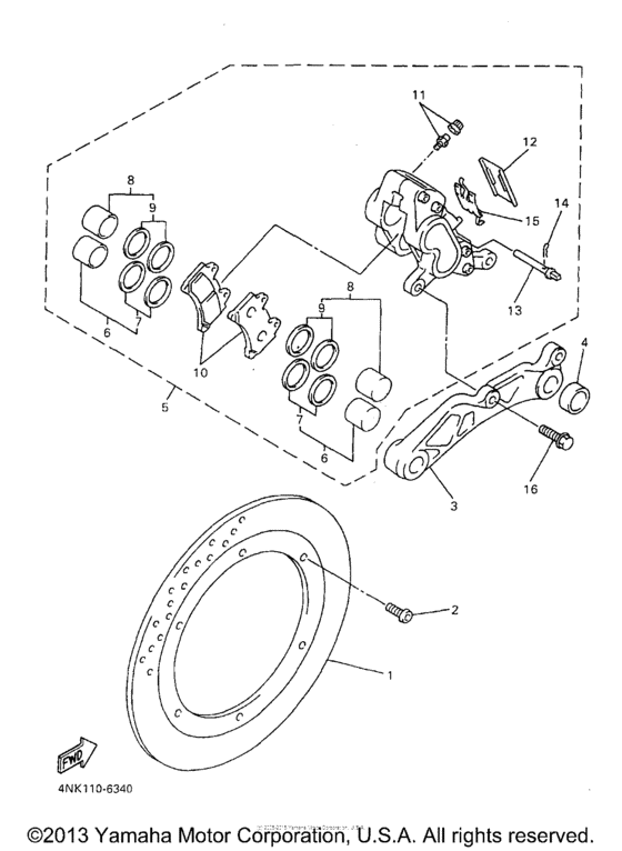 XVZ13AJC Задний суппорт