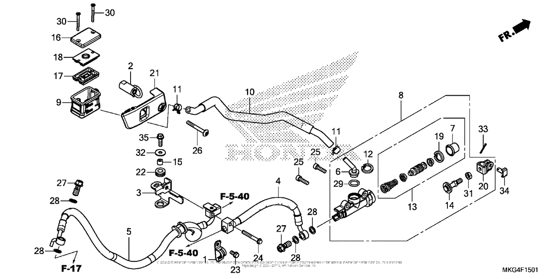 CMX500 (ABS) Rear Brake Master Cylinder (2)