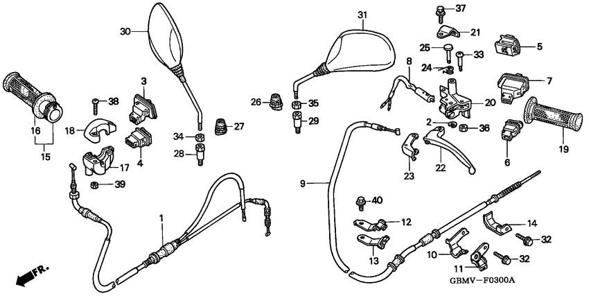 Handle lever/switch/cable