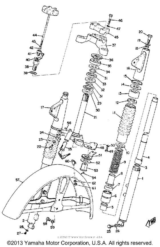 Front fork-front fender