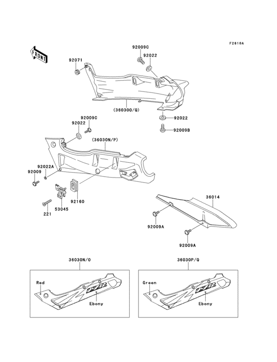 ZX500 Side covers / chain cover(zx500-d2)