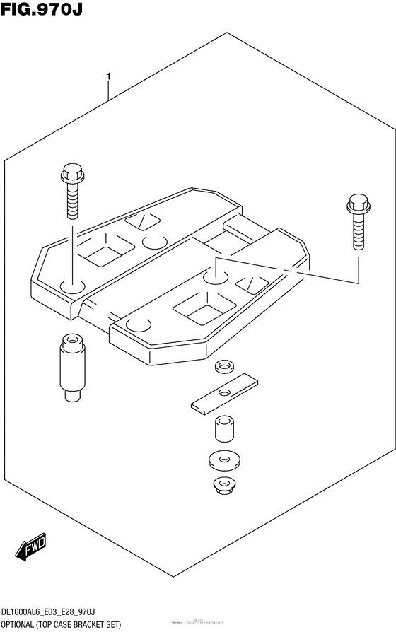 DL1000 (ABS) Optional (Top Case Bracket Set)