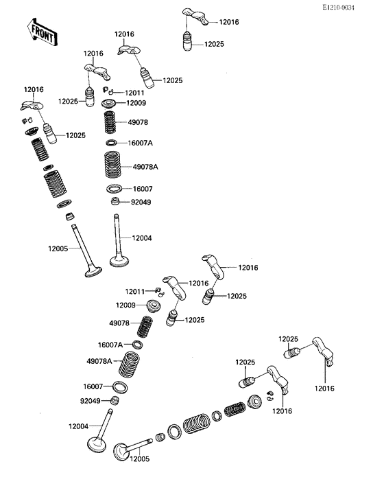 KZ1000 Rocker arms / valves