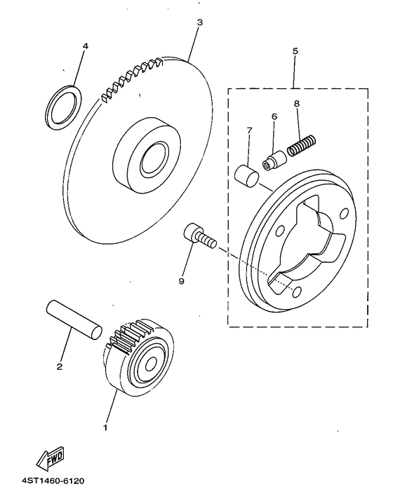 T105E Муфта стартера