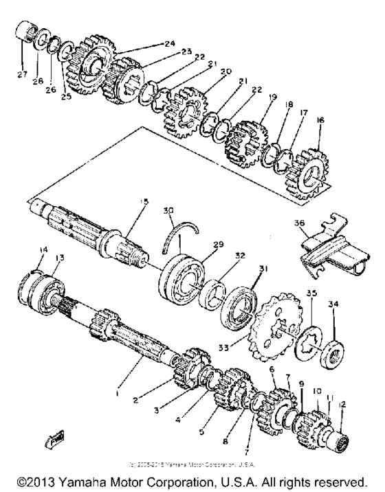 XS650SH Трансмиссия