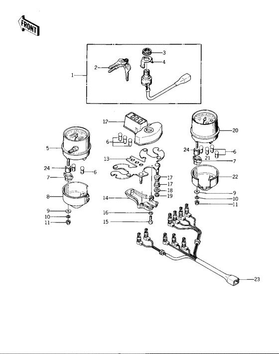 Meters/ignition switch